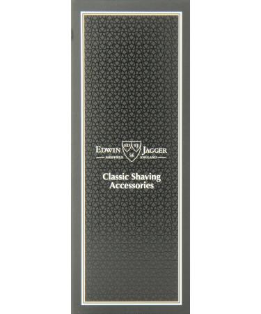 Edwin Jagger Pure Badger Shaving Brush - Ebony Imitation Handle Nickel Plated - Premium Shaving Tool for International Shipping - Buy Online on GoSupps.com