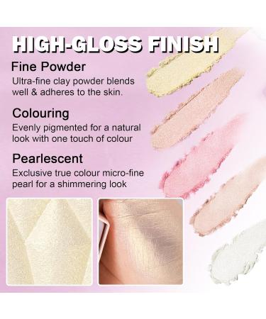 Buy White Highlighter Makeup Palette - Pearl White Shimmer & Contour Powder | International Shipping Available - Buy Online on GoSupps.com