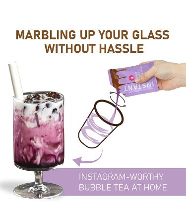 O's Bubble Instant Boba Kit | Marbling Boba Tea Kit with Tapioca Pearl & Syrup | Vegan & Gluten-Free | Taro Flavor (Pack of 4) - Buy Online on GoSupps.com