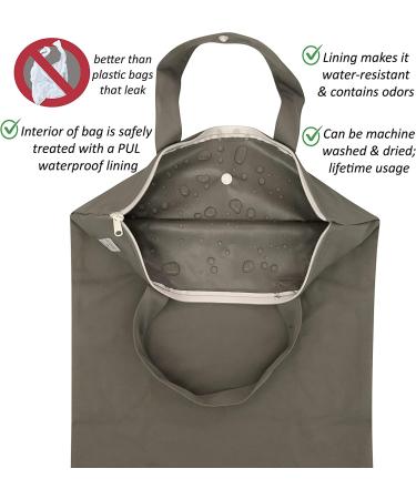 Wet Bag for Baby and Swimsuit - Water & Odor Resistant Diaper Bag Wet Dry Bag - Black & Gray - Buy Online on GoSupps.com