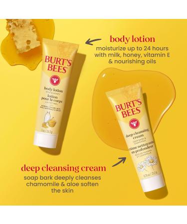 Burt's Bees Valentine's Day Gift Ideas - Essentials Everyday Set 5 Travel Size Products - Deep Cleansing Cream Hand Salve Body Lotion Foot Cream and Original Lip Balm Everyday Essentials Set- New - Buy Online on GoSupps.com