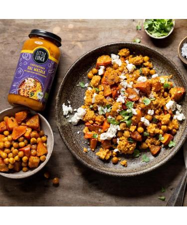 Little Lunch Organic Indian Vegetable Curry with Lentils | Vegan Dal Masala Sauce - 100% Organic Sugar-Free Lactose-Free | 6x250g - Perfect for Rice - Buy Online on GoSupps.com