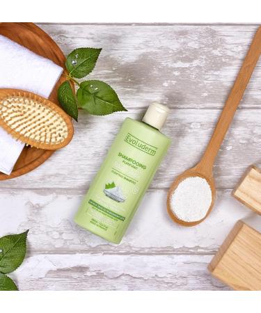 EVOLUDERM - Purifying Clay Ritual Shampoo - 400 ml - 96% Natural Origin - Vegan - Made in France - Pack of 3 x 400 ml - Buy Online on GoSupps.com
