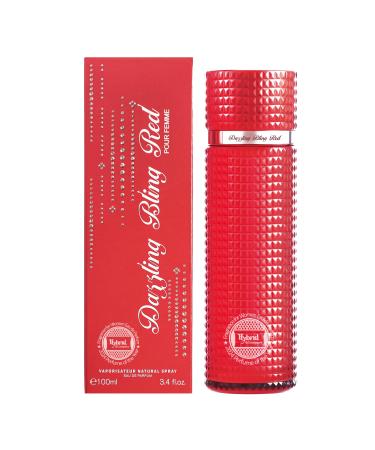 Hybrid & Company Women Dazzling Bling Red Pour Femme Eau De Parfum Vaporisateur Natural Spray 3.4 Fl Oz Dazzling Bling Red Pour Femme 3.4 Fl Oz (Pack of 1)