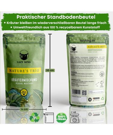 Lazy King Herbal Tea | 100% Natural Herbs | Eibian Raspberry & Blackberry | Amsterdam Style | Fine Herbal Mix | 45g - Buy Online on GoSupps.com