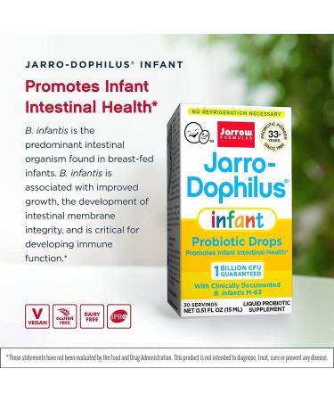 Jarrow Formulas Jarro-Dophilus Infant Probiotic Drops 0.51 fl oz - Best Baby Probiotic - Buy Online on GoSupps.com