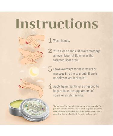 Organic Scar Fade Balm Cream - 1.75oz USDA Scar Treatment Gel Made in USA for Surgery Scar & Stretch Mark Removal with Natural Ingredients - Buy Online on GoSupps.com
