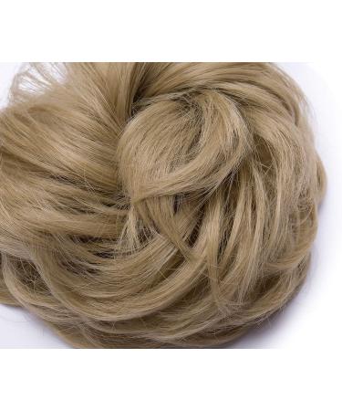 Women Messy Hair Scrunchy Scrunchie Bun Up Do Hair Piece Hair Ribbon Ponytail Hair Extensions Wavy Messy Ash Blonde - Buy Online on GoSupps.com