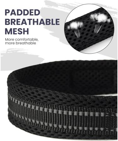 PETTOM XS Black Dog Collar - Adjustable Nylon Breathable & Reflective for Ultimate Comfort | International Shipping - Buy Online on GoSupps.com