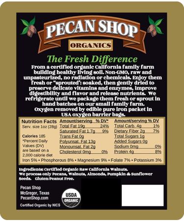 Organic Sprouted High Halves Count California Walnuts - Unsalted 2 Pound Pack - Buy Online on GoSupps.com