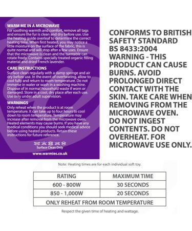 Warmies CP-PLA-1 Heatable Soft Toy - French Lavender Grey Medium Schnabeltisch | Cozy & Relaxing Gift - Buy Online on GoSupps.com