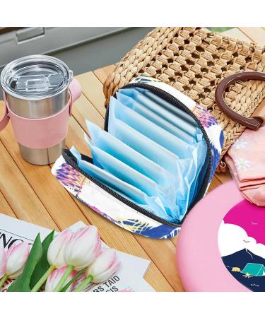 Shop Colorful Exotic Palm Portable Period Pocket Bag for Women & Teen Girls - Stylish Menstrual Cup Storage - Buy Online on GoSupps.com