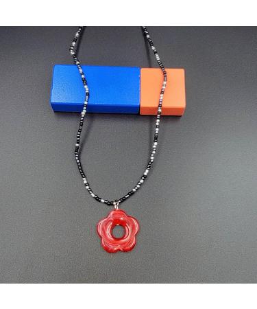 Vsilay Lianxue Colorful Floral Pearl Necklace | Cute Acrylic Beads Collarbone Chain | Fashion Jewelry for Women & Girls - Buy Online on GoSupps.com
