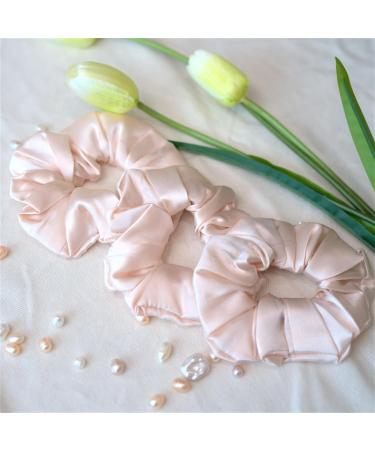 Shop Michoooyel 100% Silk Scrunchies - Soft Pink Hair Ties for Girls & Women | Durable Elastic Ponytail Holders & Hair Jewelry - Buy Online on GoSupps.com
