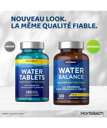 Powerful Draining Water Retention | 120 Vegan Tablets | Electrolyte Complex With Magnesium Green Tea and Fucus | Water Balance - Buy Online on GoSupps.com