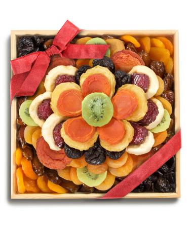 A Gift Inside Bloom Dried Fruit Deluxe Tray Basket Arrangement for Holiday Birthday Healthy Snack Business Kosher 2.75 Pound 2.75 Pound (Pack of 1)