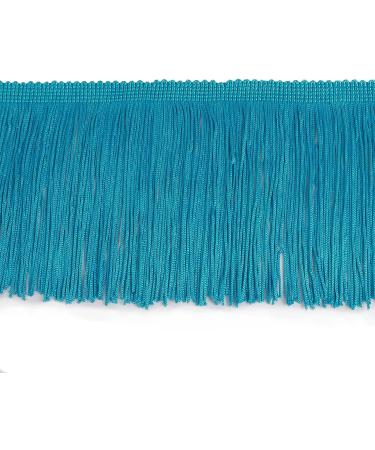 HedongHexi Blue Chainette Fringe Trim 5 Yard x 4 Inches - Tassel Sewing for DIY Decoration & Clothing Accessories - Latin Wedding Dress - 4-5 Yards - Buy Online on GoSupps.com