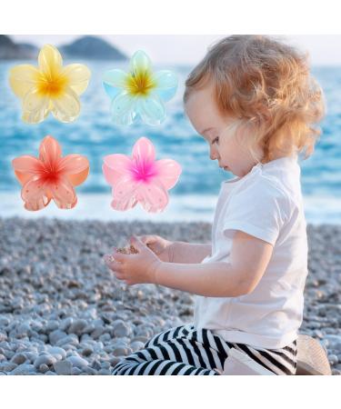 VOCOSTE 4Pcs Flower Claw Clips Hair Accessories for Girls - Pink Purple Blue Yellow - Buy Online on GoSupps.com