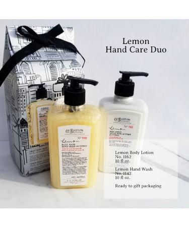 C.O. Bigelow Lemon Hand Care Duo - Moisturizing Hand Soap & Lotion Gift Set for Dry Skin - 10fl oz Each - Best Skin Care for Soft Hands - Buy Online on GoSupps.com
