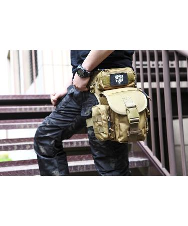ANTARCTICA Waterproof Tactical Drop Leg Pouch Bag Type B - Brown | Outdoor Cycling Hiking Thigh Bag - Buy Online on GoSupps.com