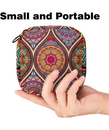 Shop Aesthetic Women's Portable Binding Bags | Menstrual Cup & Pad Bags for Teens | Mandala Design - Buy Online on GoSupps.com