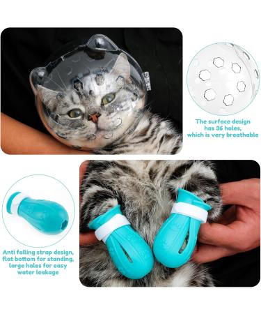 Abizarch Cat Muzzle for Grooming Breathable Bathing Cat Anti Bite Ear Muzzles Adjustable Cat Anti-Scratch Foot Cover for Bathing Shaving Pet Tools large for cat more than 10 pounds - Buy Online on GoSupps.com