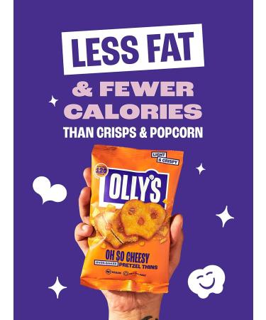  Olly's Olives Olly's Pretzel Thins Oh So Cheesy 35g (10 Pack) Handy Snack Pouches Healthy Vegan Herbal Snacks for Soaking Low Calorie Snacks Low Fat Fiber Source Preservative Free - Buy Online on GoSupps.com
