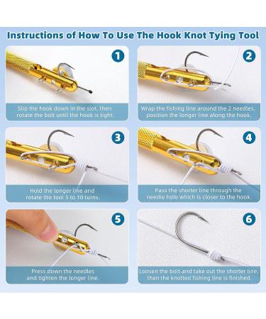 3-Piece Fishing Knot Tying Tool Set with U-Shaped Scissors - Portable Fast Supplies for Nail, Hook, and Loop Knots - Buy Online on GoSupps.com