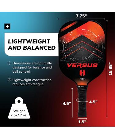 Helium Pickleball Paddles Set of 4 - USAPA Certified Graphite Fiberglass Surface - Lightweight Honeycomb Core - Buy Online on GoSupps.com