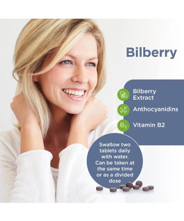 Healthspan Bilberry Tablets 120 | Vitamin B2 | Fresh Bilberries | Vegan-Friendly - Buy Online on GoSupps.com