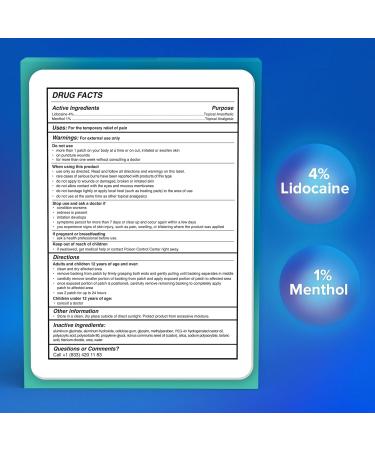 JJ CARE Lidocaine Patches Pack of 30 , 4 x 5.5 Lidocaine 4% Maximum Strength Back Pain Relief Patches for Fast Numbing of Aches, Pains, Back, Neck, Shoulder, Muscle Soreness - Buy Online on GoSupps.com