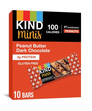 KIND Minis, Peanut Butter Dark Chocolate, 0.7 Oz (Pack Of 10)