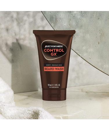 Just For Men Control GX Beard Wash Shampoo - Gradual Grey Reduction, Fuller Softer Beard - 4 Fl Oz - Buy Online on GoSupps.com