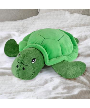 Habigail Hot Water Bottle with Plush Cover - Green Turtle Design (2 Pack) - 1 Litre Natural Rubber Bag for Warmth and Comfort - Buy Online on GoSupps.com