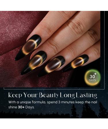 Aokitec 2 Colors Cat Eye Gel Nail Polish - Green & Yellow | 9D Magnetic UV LED Gel Varnish for Salon & Home DIY Nails - Buy Online on GoSupps.com