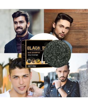  JPSDOWS Shampoo Bar for Gray Hair | Black Soap Shampoo for Hair | Gray Hair Hair Darkening Moisturizing and Nourishing Solipour Men Shampoo Jpsdows - Buy Online on GoSupps.com