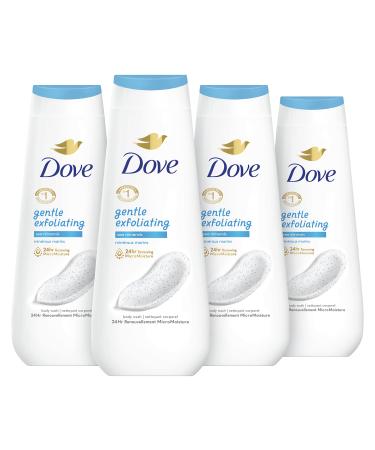 Dove Body Wash Gentle Exfoliating With Sea Minerals 4 Count Instantly Reveals Visibly Smoother Skin Cleanser That Effectively Washes Away Bacteria While Nourishing Your Skin 20 o Fragranced 4/20 Ounce