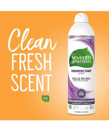 Seventh Generation Disinfectant Spray Lavender Vanilla & Thyme 13.9oz (Pack of 4) | Eco-Friendly Cleaning Solution - Buy Online on GoSupps.com