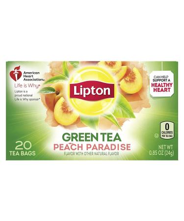 Lipton Peach Paradise Green Tea Bags - 120 Count - Heart Health Support - Buy Online on GoSupps.com