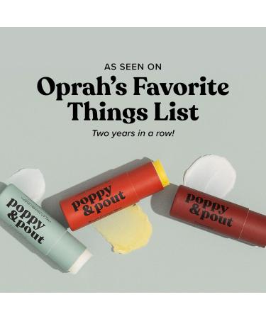 Poppy & Pout Jumbo Lip Balm 2 Pack All Natural Lip Balms & Moisturizers Hydrates with Beeswax Vitamin E Organic Coconut Island Coconut & Blood Orange - Buy Online on GoSupps.com