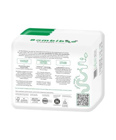 Bambibo Baby Diapers Size 1 (2-4kg) - Organic Cotton Disposable Diapers with Umbilical Neckline 84 Pieces - International Shipping Available - Buy Online on GoSupps.com