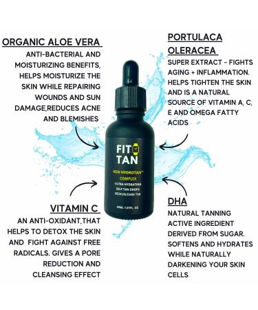 Self Tanning Drops for Face & Body - Hydrating Gradual Tan - 30ml | Shop Internationally - Buy Online on GoSupps.com