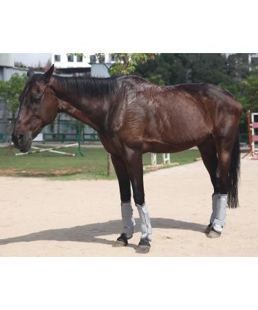 Horse Fly Boots - Fly Boots Perfect for Horse Leg Bandages and Maximum Horse Fly Protection Set of 4 (Grey COB) gray Cob - Buy Online on GoSupps.com