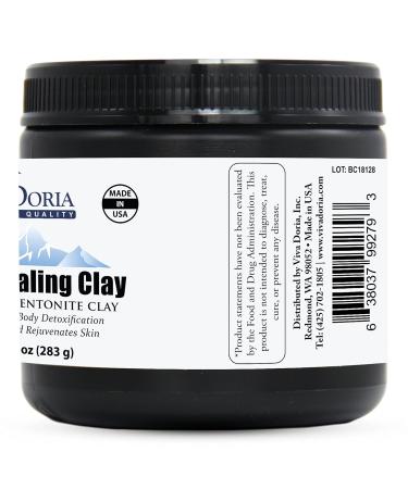 Viva Doria Indian Healing Clay 10 Oz - Deep Pore Cleansing Therapeutic Grade Clay Face Mask - Natural Sodium Bentonite Clay for Clear Skin - Buy Online on GoSupps.com