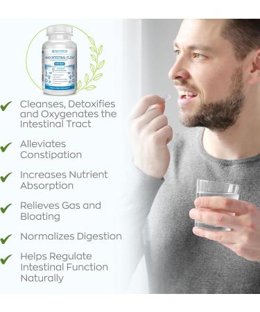 Organic Health Labs Max Intestinal Flow - Natural Colon Cleanse & Detox for Bowel Regulation | 60 Veggie Capsules - Buy Online on GoSupps.com