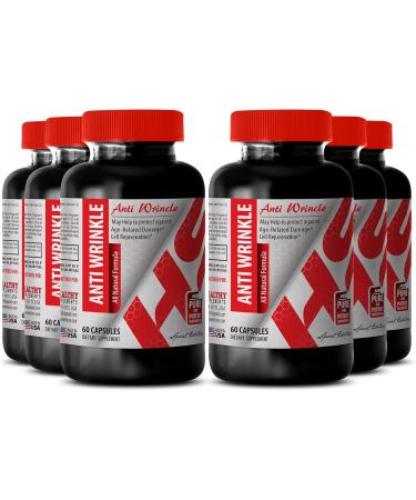 Anti-Wrinkle Supplement - Green Tea Infusion Anti-Wrinkle Hyaluronic Acid Resveratrol Glow Collagen-Rich Blend Aloe Vera Hydration Grape Seed and Hyaluronic Acid Turmeric Touch 3Bot - Buy Online on GoSupps.com