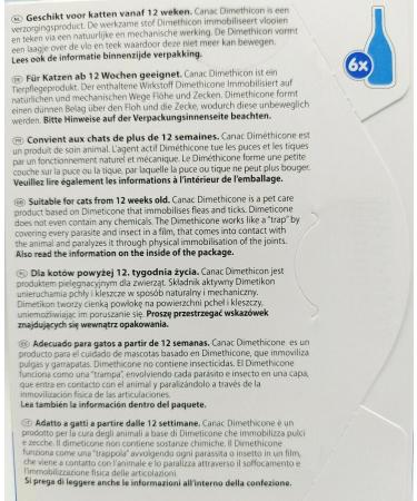 Dimethicone Pipettes for Cats 6 Anti-Tick & Anti-Flea Treatment International Shipping Available - Buy Online on GoSupps.com