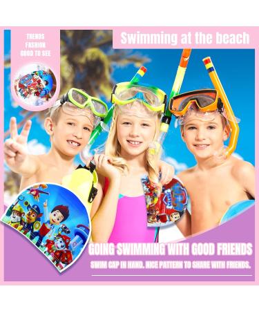 Kids Bath Caps 2 Pack | Waterproof Swimming Caps for Children 3-8 Years | Multicolor Floating Hats - Buy Online on GoSupps.com