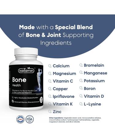 Kaitamin Bone Health Supplement with 13 Key Nutrients - Supports Natural Bone Density, Joints, and Restoration - 120 Tablets - Buy Online on GoSupps.com