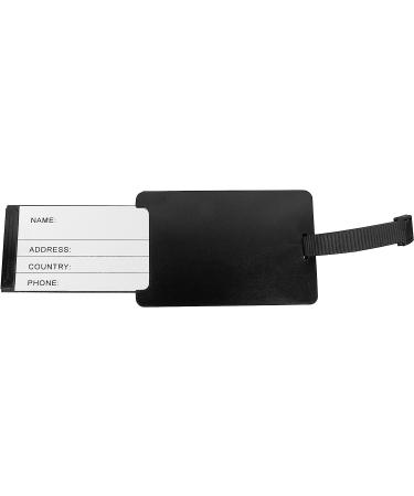 Black Louisville Cardinals Leather Luggage Tag